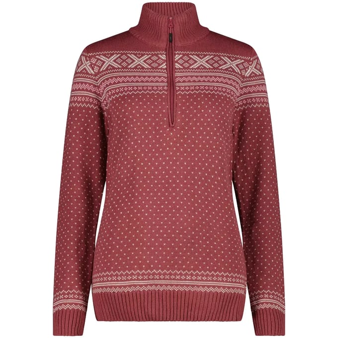 Pullover met halve rits dames CMP Wooltech