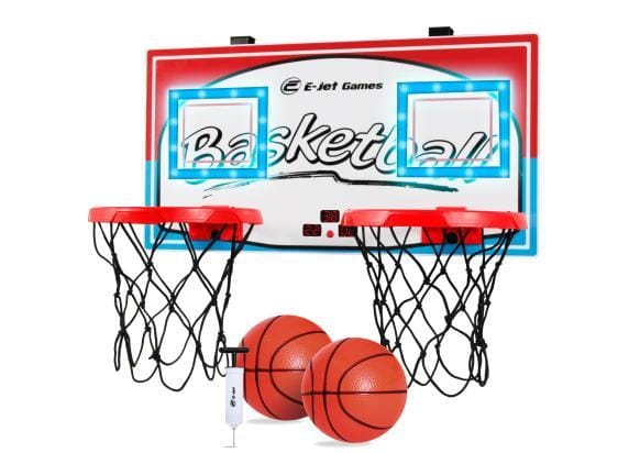 Basketbal Duo Hoop Deurset met LED - Incl. 2 Ballen, Pomp & Scorebord