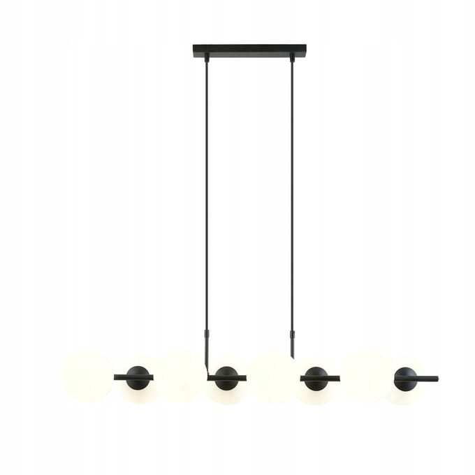 Emibing RORY 8 OPAL hanglamp van E14 10W max, kraam & glas