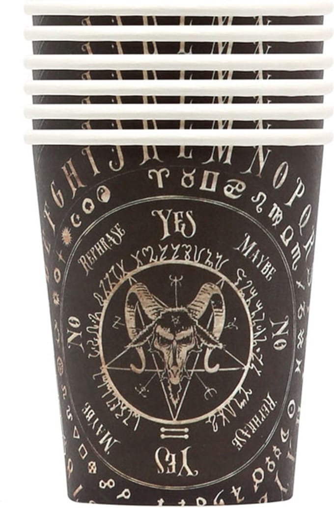 ATOSA - 6 Ouija kartonnen bekers