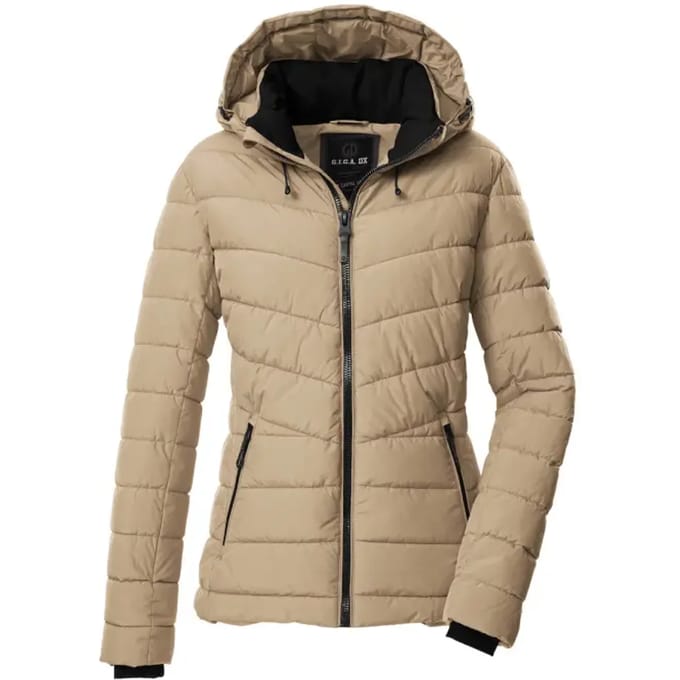 Killtec dames winterjas - padded - 43537 - camel - maat 44