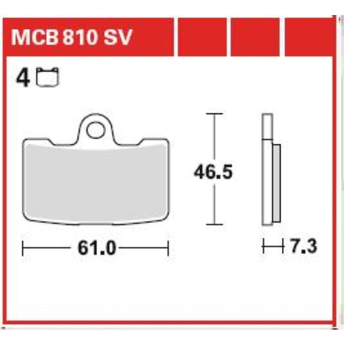 Remblokset TRW MCB810SV