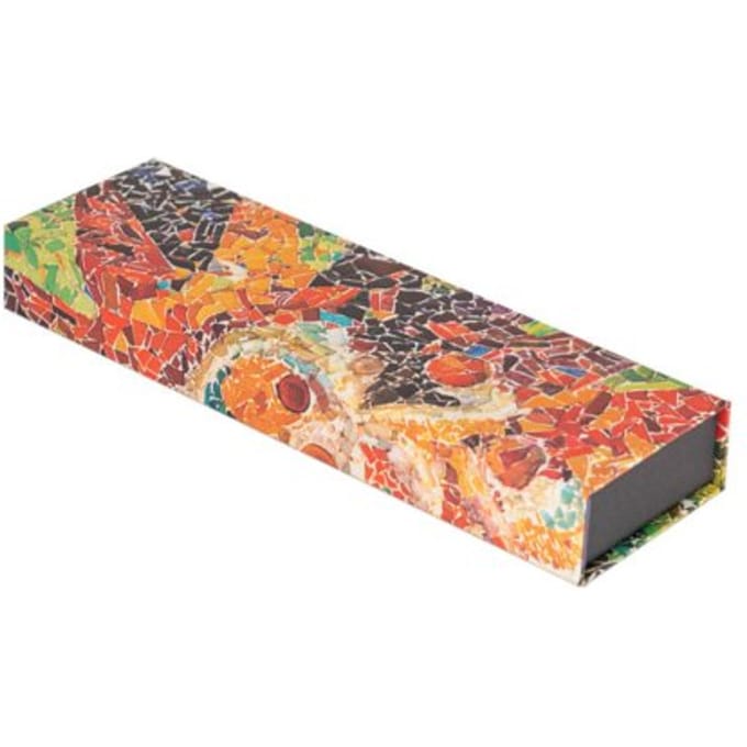 Paperblanks pencil case, formaat 22 x 3 x 6,5 cm - gaudi's sun