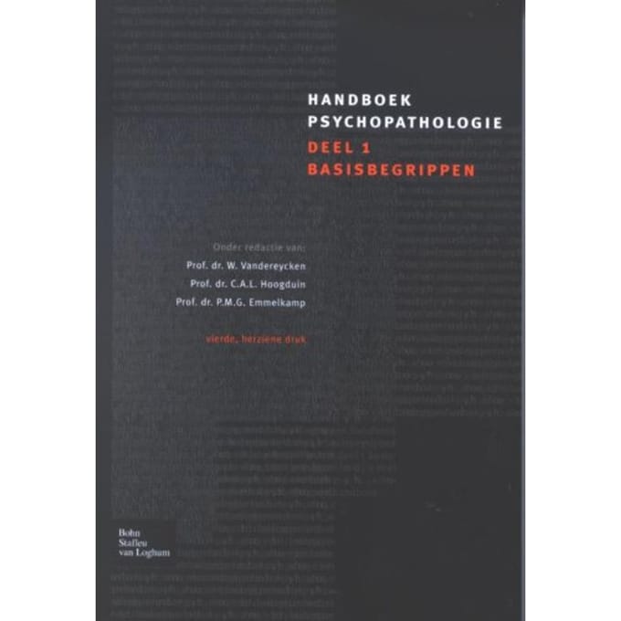 Handboek Psychopathologie / 1 Basisbegrippen - C.A.L. Hoogduin