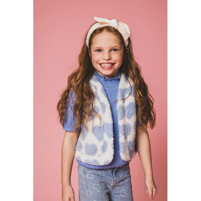 LOOXS Little 2501-7005-017 Meisjes Gilets - Maat 116/122 - ecru van 100% POLYESTER