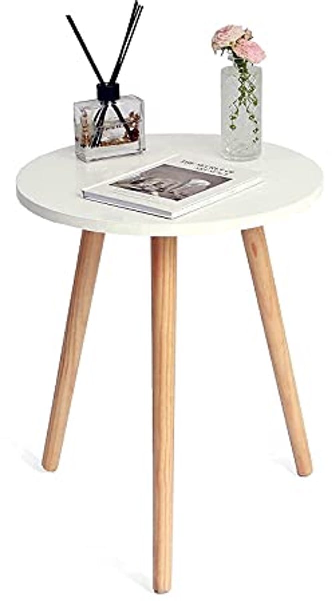 Ronde Bijzettafel voor Kleine Ruimtes - Wit