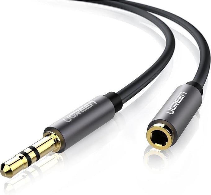 Audio Jack AUX 3.5mm Verlengkabel - 2 meter - Ugreen
