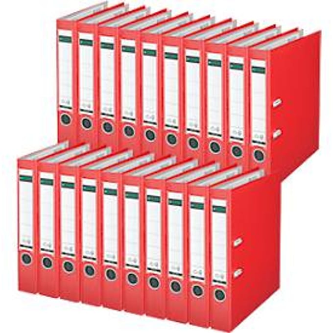 LEITZ® Map 1015, DIN A4, rugbreedte 52 mm, 20 stuks, rood