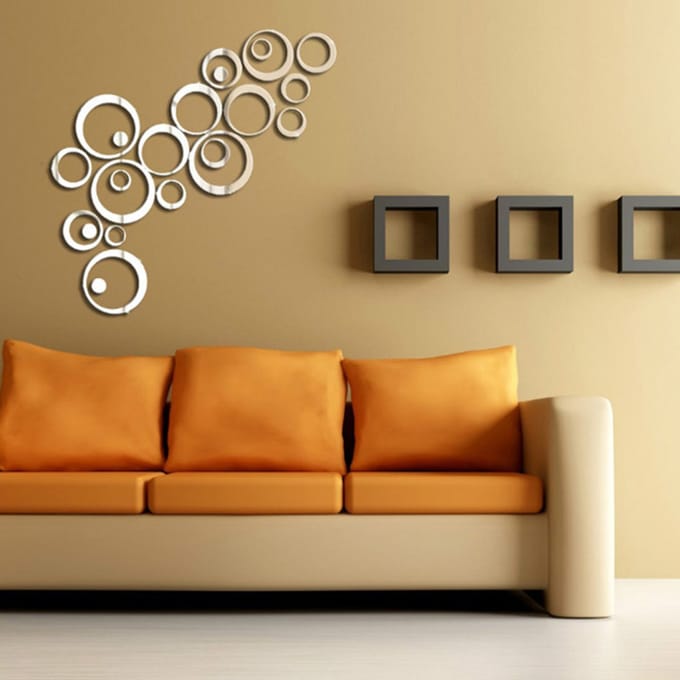 Spiegelstickers - Ringontwerpen - Zelfklevende stickers met spiegeleffect