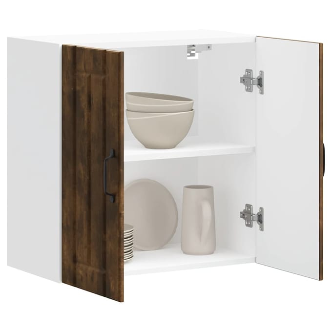 vidaXL - Keukenbovenkast - Lucca - bewerkt - hout - gerookt - eikenkleurig