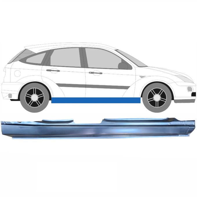 Volledige dorpel voor Ford Focus 1998-2004 / Rechts