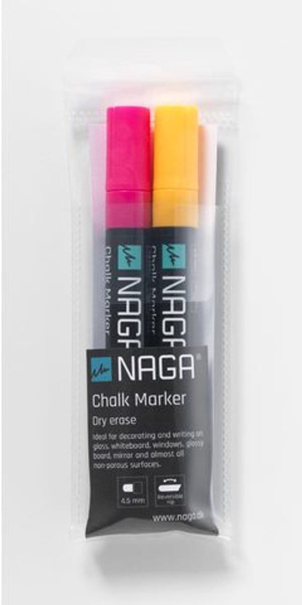 NAGA  Marker Krijt 4,5mm Roze/Oranje