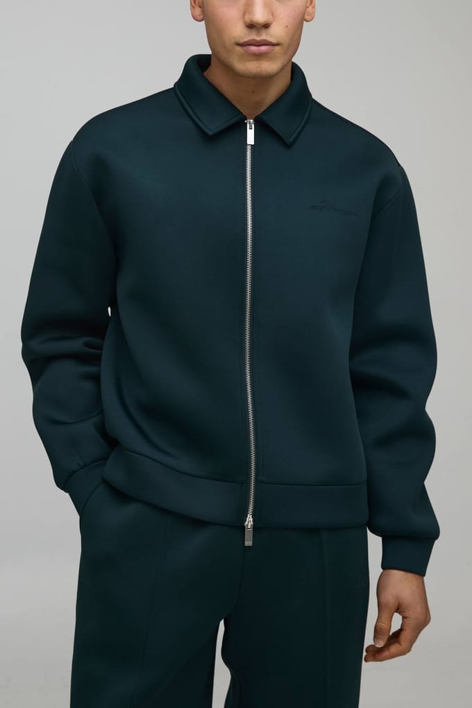 Regular Fit Scuba Harrington Jacket & Trouser Set | Forest | Size Medium