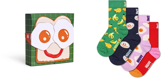 Happy Socks kids giftbox 4P sokken mask multi