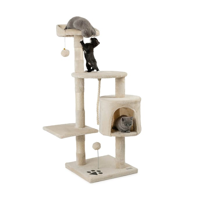 lionto by dibea Krabpaal katten 112 cm hoogte (Beige)