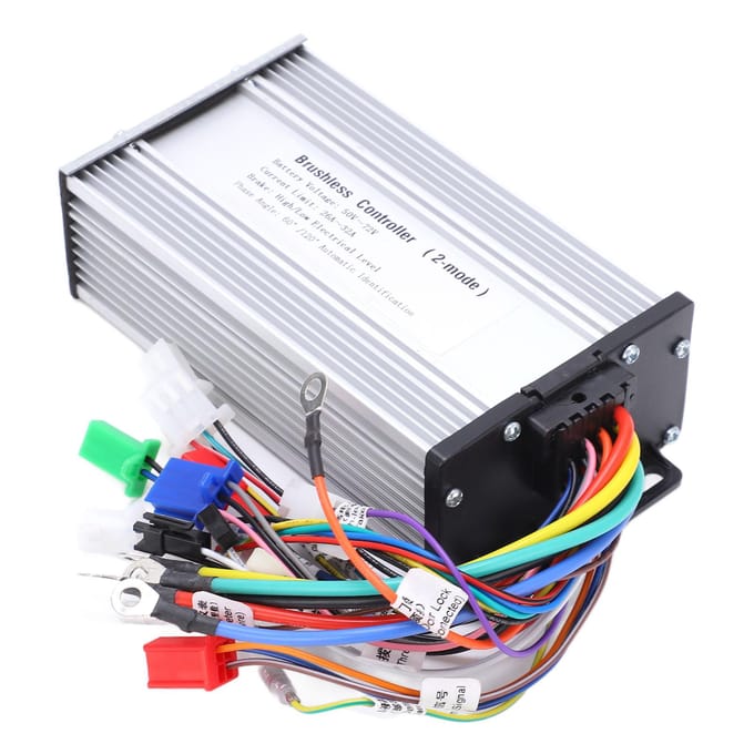 Borstelloze Motorcontroller 12 Buizen Dubbele Modus Elektrische Fiets Accessoires voor Scooters 50V?72V white