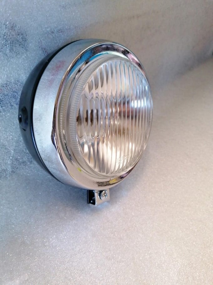 honda camino koplamp rond zwart/chrome