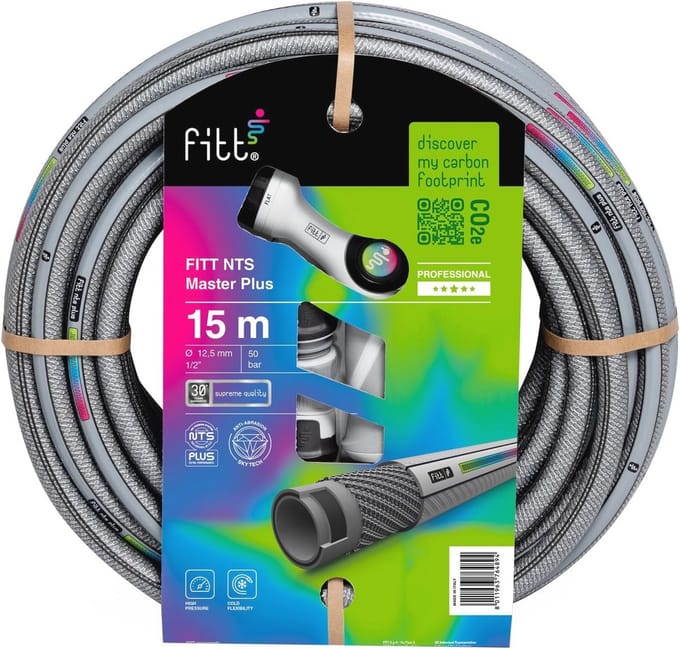 Professionele 1/2" Tuinslang 15m met Multi-Jet Sproeikop voor Intensief Gebruik