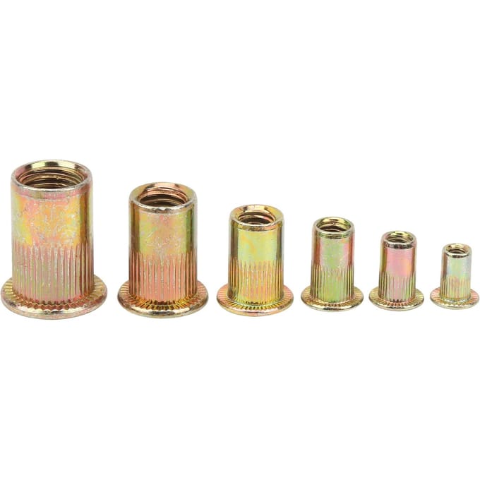 Ensemble de 150 écrous à riveter en alliage de zinc M3 M4 M5 M6 M8 M10, accessoires de quincaillerie