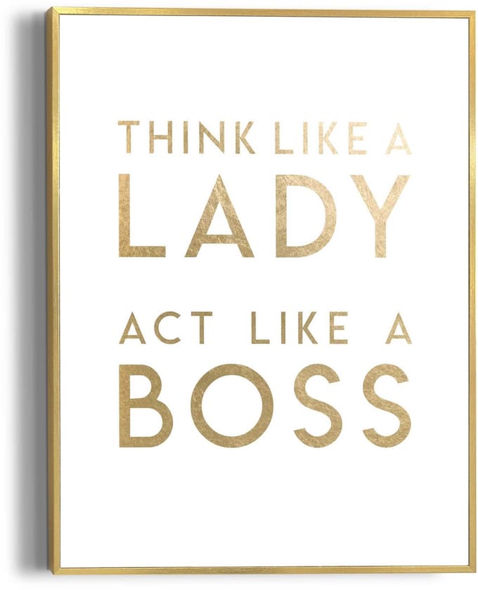 Schilderij Lady Boss - 40 x 30 - Hout - REINDERS
