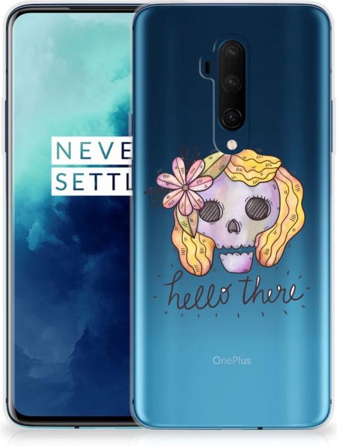 Silicone Back Case OnePlus 7T Pro Boho Skull