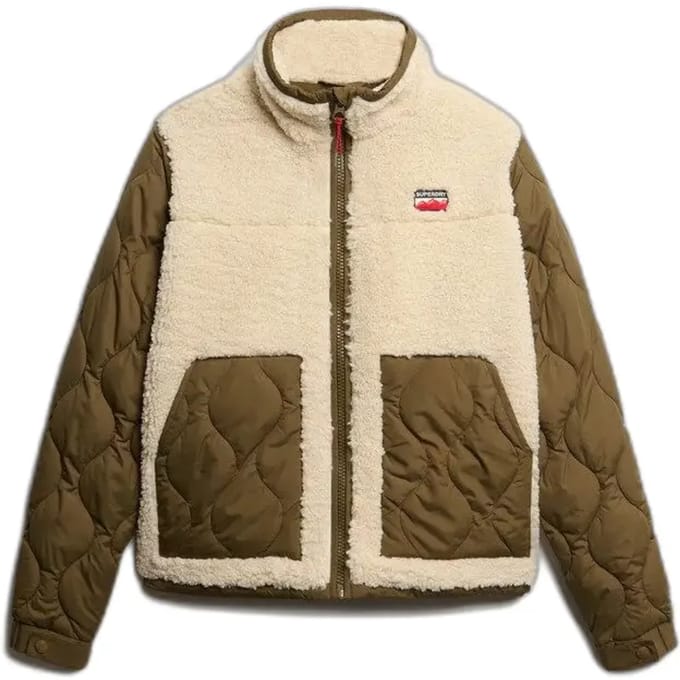 Superdry - Fleece Hybride Jas - Dames - Buitenjassen