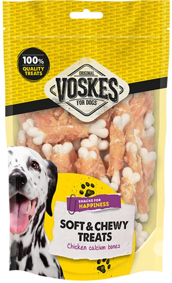 Voskes Hondensnack Calcium Botjes Kip - 400 gr