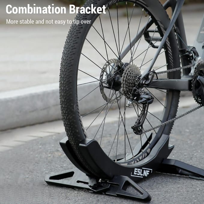 Support de vélo ABS réglable et amovible, support de stationnement pour vélo de route emboîtable vert