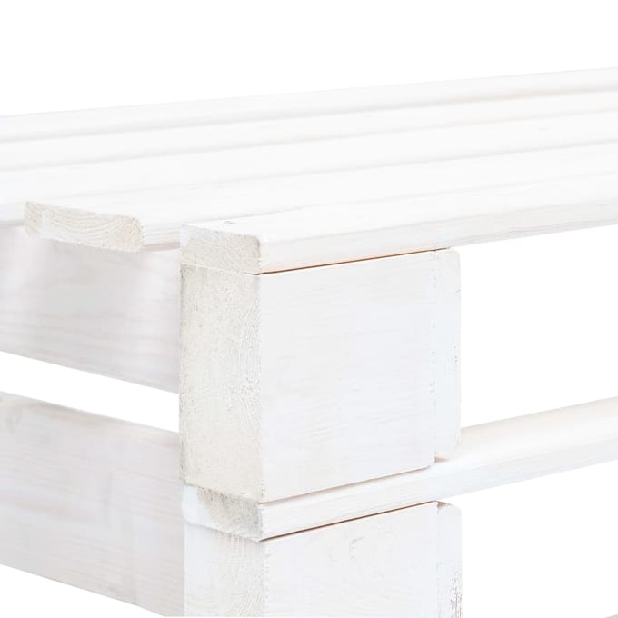 vidaXL - Tuinbank - pallet - hout - wit