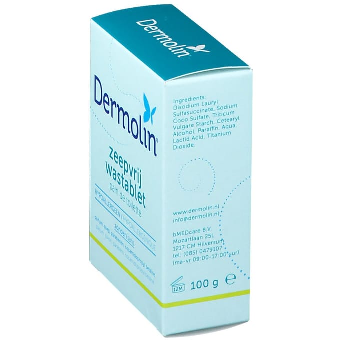 Dermolin Zeepvrij Wastablet N/parf Nf 100g