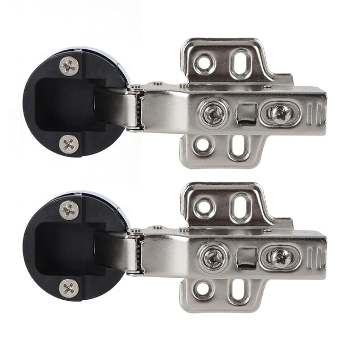 2Set RVS 201 Kast Glazen Deur Scharnier 35 Kom Glazen Deur Demping Buffer Scharnier Recht