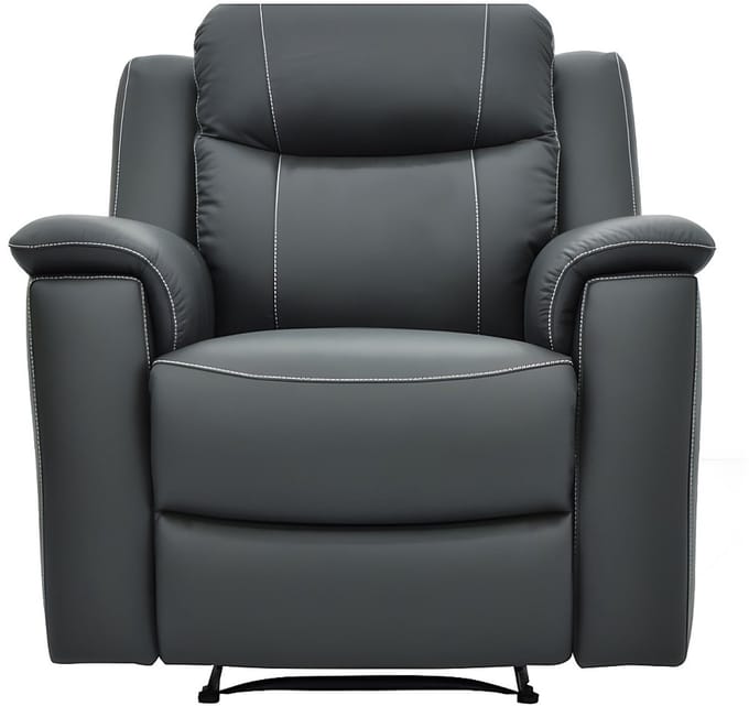 Vente-unique Relaxfauteuil EVASION van leer - grijs