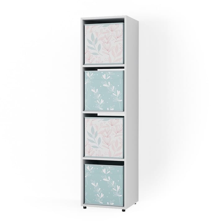 Vicco Ludus Ruimteverdeler – 142.5 x 36.2 cm met 2 vouwboxen opt.2 Wit