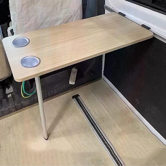 Opklapbare Tafel - Wandbureau Set - Ruimte Besparen - 360 Graden Draaibaar - Groot - Licht Houtkleur
