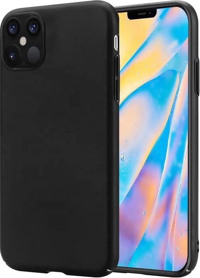 Silicone Hoesje Geschikt voor: iPhone 12 - Soft Silicone - Zwart