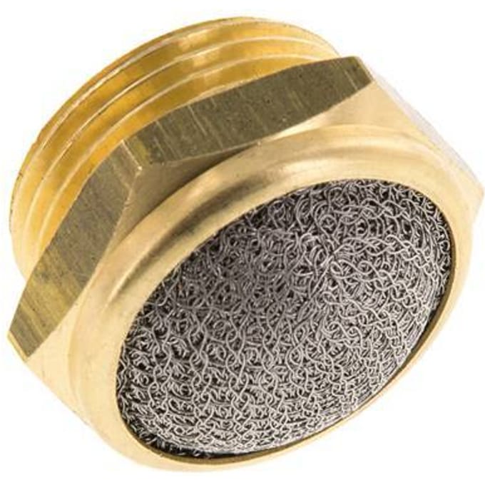 G3/4'' Messing Compacte Pneumatische Geluiddemper 1.4301 Draadgaas