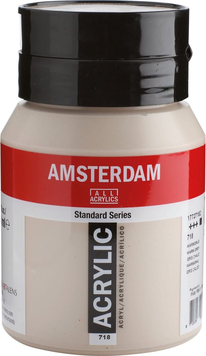 Amsterdam Standard Series Acrylverf Pot 500 ml Warmgrijs 718