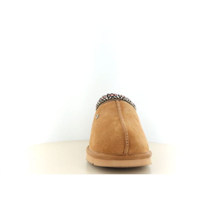 Warmbat Kynuna Suede Tape Dames Sloffen - Cognac