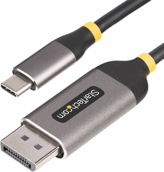 StarTech.com 3m USB-C naar DisplayPort Adapter Kabel, 8K 60Hz, 4K 144Hz, HDR10, USB Type-C naar DP 1.4 Video Converter Kabel, USB4/Thunderbolt 3/4 Compatibel