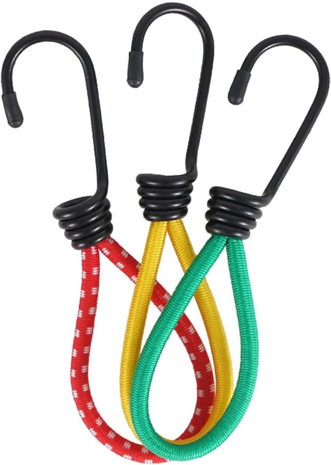 Elastische Banden - Spanbanden Haken - Bagage Vervoeren - UV Bestendig - 6 mm Diameter - 3 Kleuren