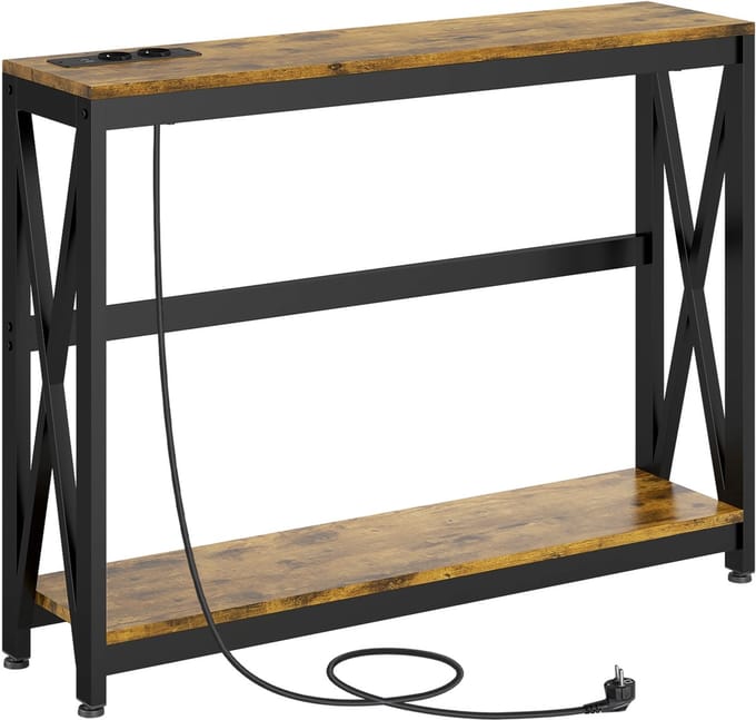 HOMCOM-Consoletafel-Spaanplaat-100x24x75cm-Bruin