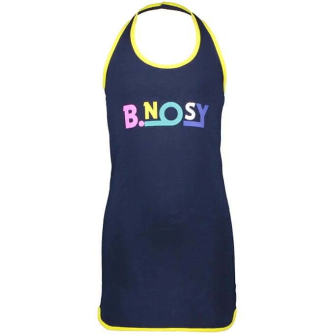B.Nosy Girls dumbbell dress with dot aop and chest navy