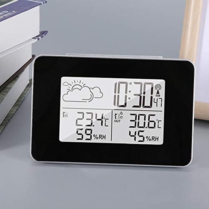 Draadloos Weerstation met Binnen/Buiten Temperatuur en Vochtigheid