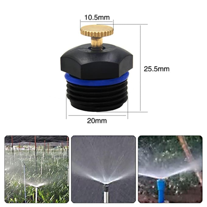 1 2 inch Mini Centrifugaal Sproeikop Verstelbaar voor Gazon Kas Irrigatie Refractie Verstuiving black