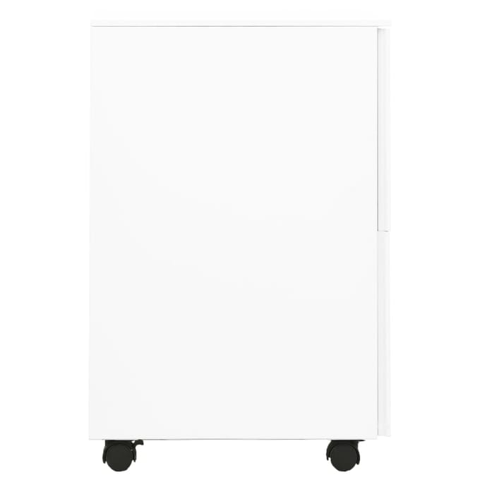 vidaXL - Ladeblok - verrijdbaar - 39x45x67 - cm - staal - wit
