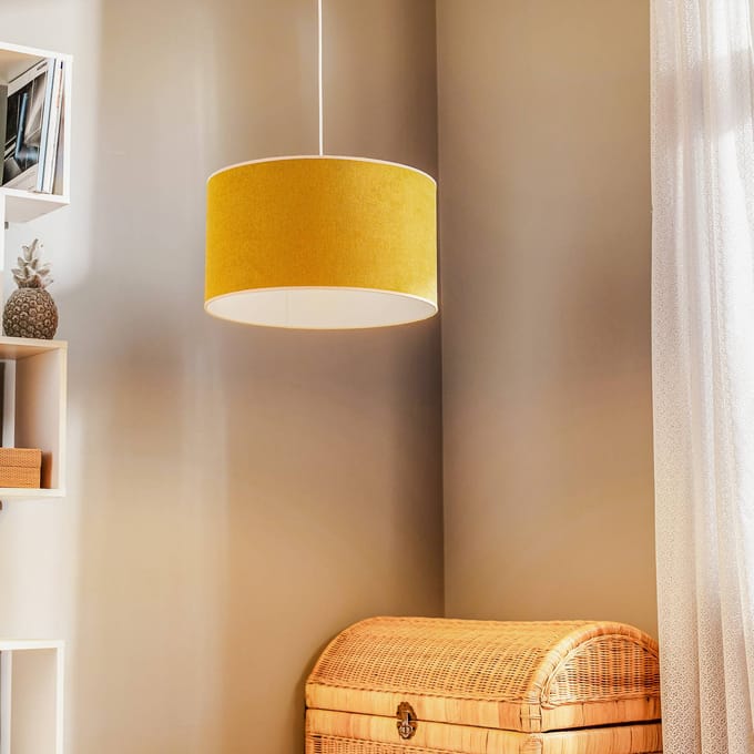 Duolla Hanglamp Pastel Roller, mosterdkleurig