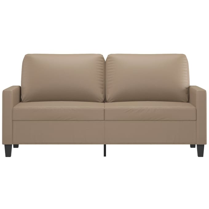vidaXL - Tweezitsbank - 140 - cm - kunstleer - cappuccinokleurig