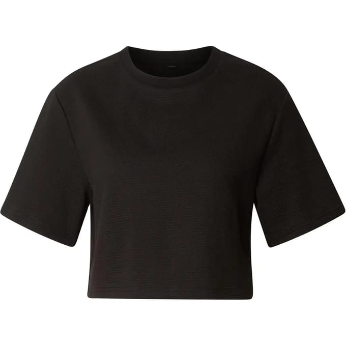 Urban Classics Ladies Structured Jersey Cropped Tee Dames T-shirt - zwart - S