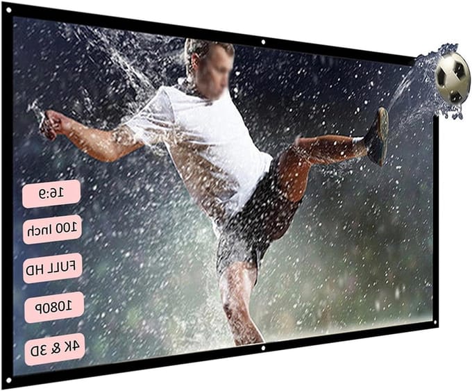 Projectiescherm - Draagbaar Scherm - Thuisbioscoop Ervaring - Opvouwbaar Ontwerp - 120 Inch - Wit Zwart