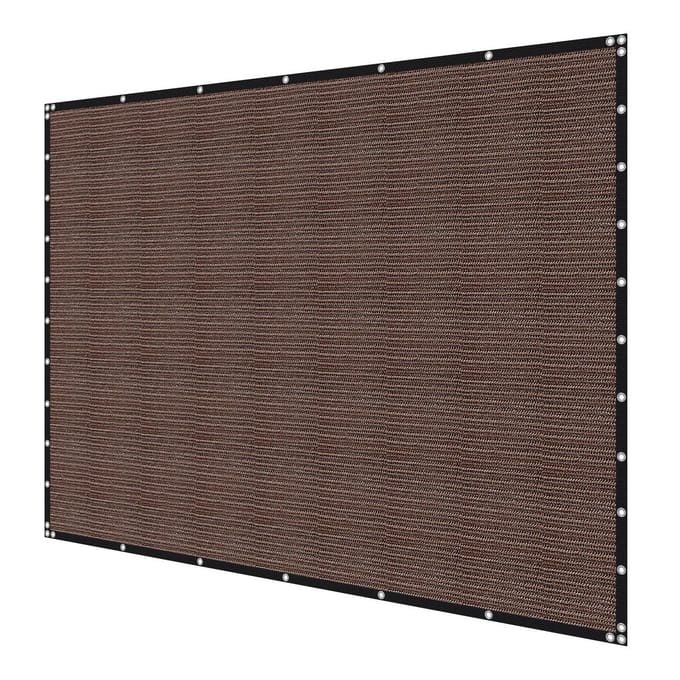 90% Zonwerend Doek Privacy Scherm 3 x 3,6 m voor Terras Tuin (Bruin)